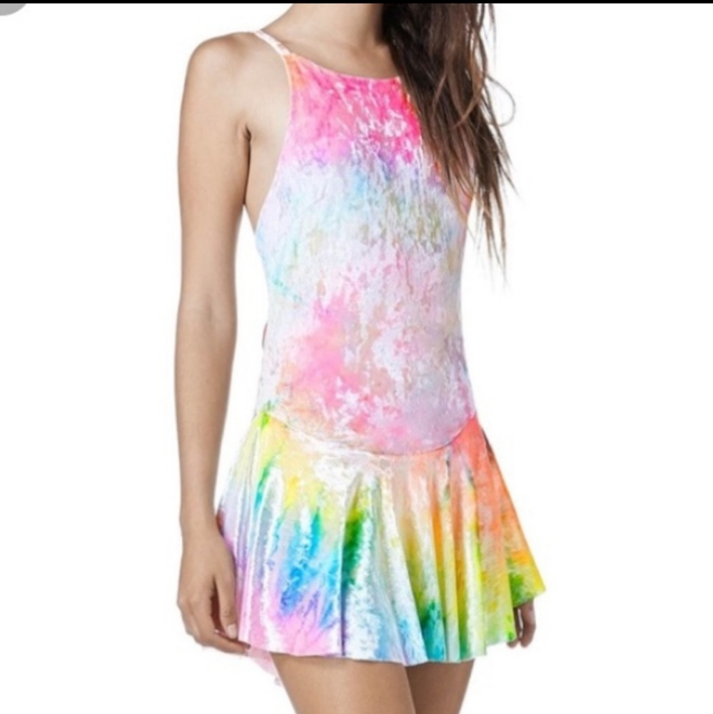 Unif velvet tie dye rink dress